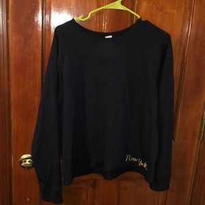 Crop top sweater New York embroidered